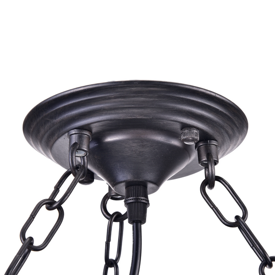 HD Direct 6-Light Wagon Wheel Chandelier