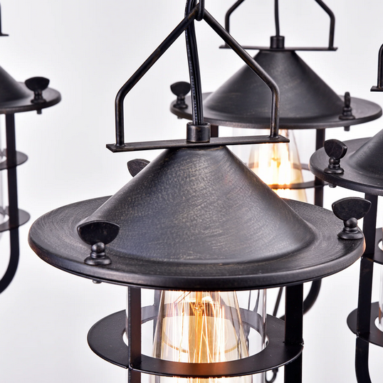 HD Direct 6-Light Wagon Wheel Chandelier