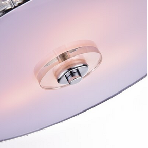 HD Direct 14.9-in Chrome Metal Ceiling Light Mount