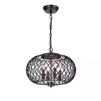 HD Direct 4-Light Candle Style Dark Coffee Brown Chandelier