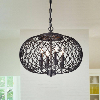 HD Direct 4-Light Candle Style Dark Coffee Brown Chandelier