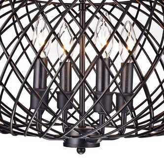 HD Direct 4-Light Candle Style Dark Coffee Brown Chandelier