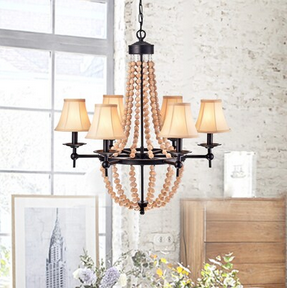 HD Direct 6 -Light Matte Black Farmhouse Beaded