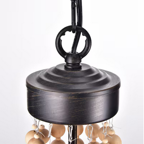 HD Direct 6 -Light Matte Black Farmhouse Beaded