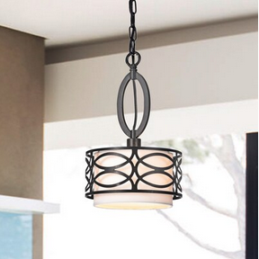 HD Direct Brownish Black Modern/contemporary Drum Medium Hanging Pendant light