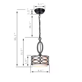 HD Direct Brownish Black Modern/contemporary Drum Medium Hanging Pendant light