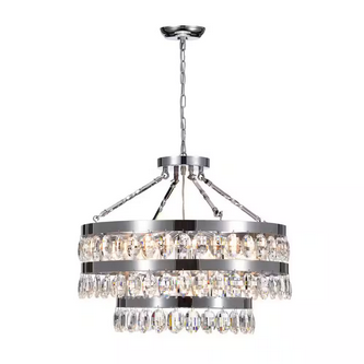 HD Direct 7-Light Chrome Crystal Chandelier