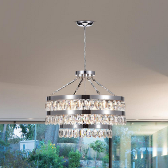 HD Direct 7-Light Chrome Crystal Chandelier