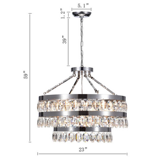 HD Direct 7-Light Chrome Crystal Chandelier