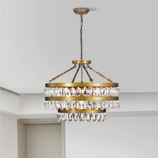 HD Direct 7-Light  Gold Tiered Chandelier