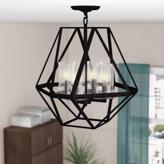 HD Direct 4 - Light Dimmable Geometric Chandelier