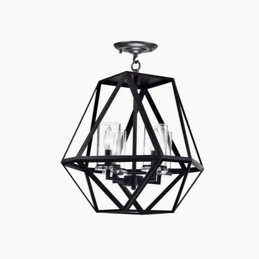 HD Direct 4 - Light Dimmable Geometric Semi-Flush Mount