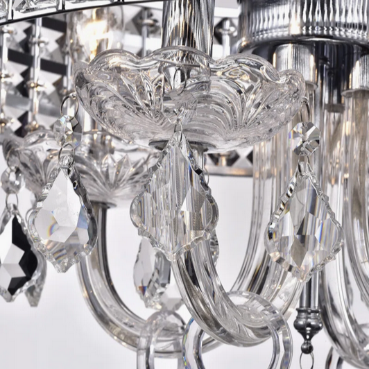 HD Direct 4-light Semi-Flush Drum Chandelier Chrome